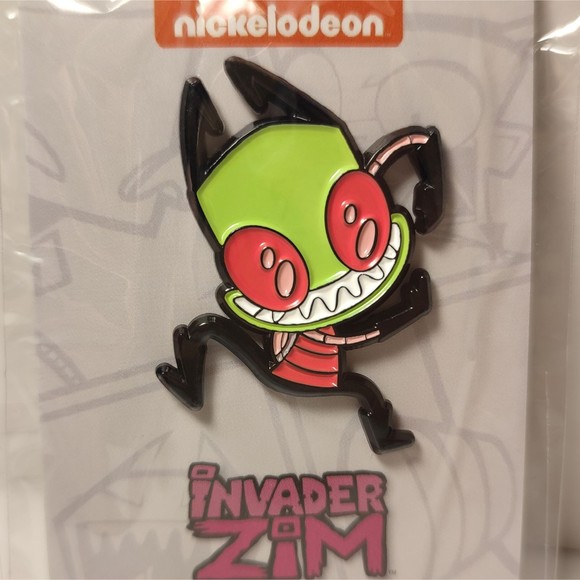Invader Zim Dancing Enamel Pin Official Nickelodeon Cartoon Collectible Brooch - Picture 1 of 3